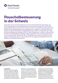 Cover - "Pauschalbesteuerung in der Schweiz"