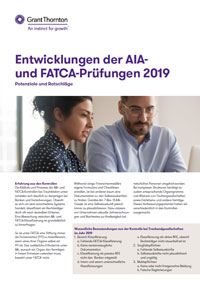 Factsheet cover "Developments in AEOI and FATCA Auditing 2019"