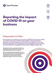 Factsheet Cover - Reporting the impact of COVID-19 on your business