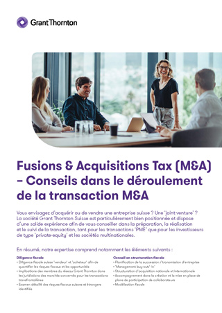 M&A Tax - Brochure